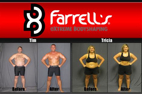 Farrell's extreme bodyshaping - Sep 23, 2022 · Present in 10 states with more than 60 centers, Farrell’s eXtreme Bodyshaping gym aids you to tone muscle, drop weight, and reach your goals of becoming much healthier. Launched by Lance Farrell, who opened his very first place in Des Moines, Iowa, in 2001, Lance has actually grown this franchise with a very simple and straightforward ... 